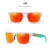 New Color KDEAM Brand Design Men Square Polarized Sunglasses Fashion Women Shades Travel Sun Glasses Reflective Coating Lens
