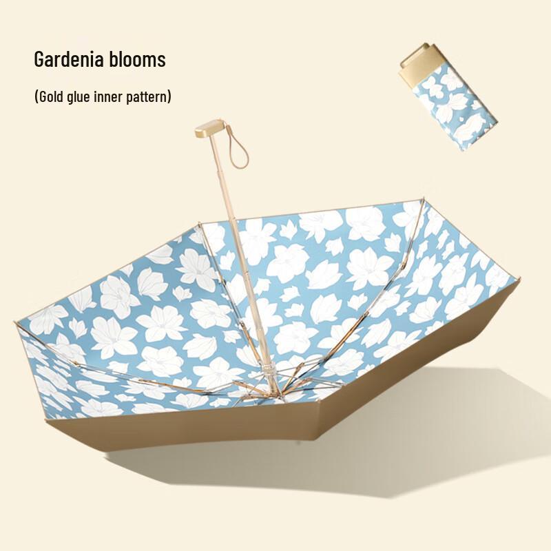

Kadenor Mini Six-Fold UV Travel Umbrella - Gardenia Blossom