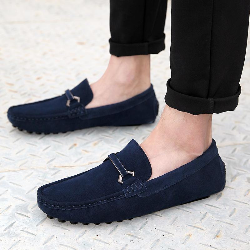 Fashion Leather Men Fashion Business Shoes New Men Loafers Lightweight Mens Slip on Shoes 2024 Handmade All-match for Men Driving Shoes
