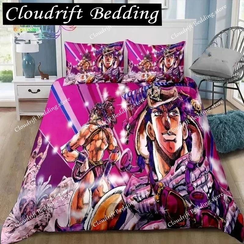 JoJolion Adventure Bedding Set Single Twin Full Queen King Size Bed Set Adult Boys Bedroom Anime Printed Bedding Gift