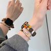 Für Apple Watch s9applewatch87 Armband bunt Perlen splicing Leder iWatch10se Damen
