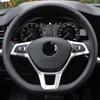 Car Steering Wheel Cover Trim for Volkswagen VW Tiguan MK2 Allspace 2017 - 2025 Steering Wheel ABS Sequins Accessories