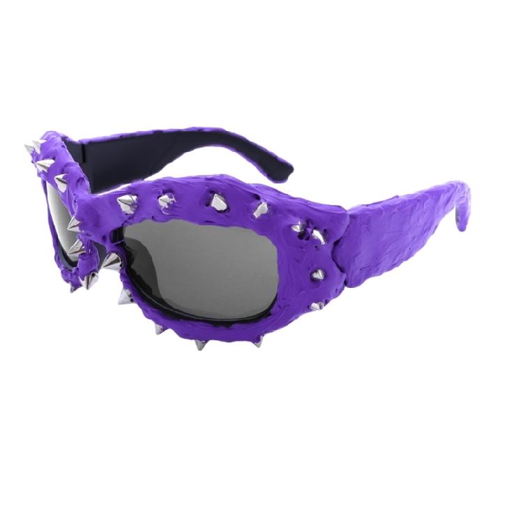 Novelty Sporty Sunglasses For Shows Stage And Daily Wear Unique Spiked Accessories Modern Outfit Photo Props