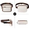 Korean Style Women's Fanny Pack PU Leather Adjustable Strap Crossbody Chest Bag Clutch Bag Card Pocket Women Waist Bag Man