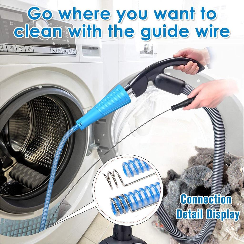 1pc Dryer Vent Cleaner Accessory, Vacuum Hose Attachment, Dryer Vent Hose Brush Lint Trap For Deep Cleaning, Fire Prevention