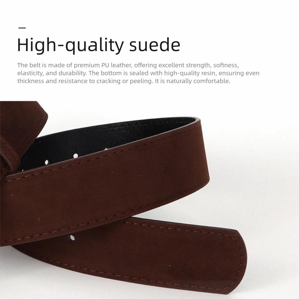 Pin Buckle Suede Leather Belt Luxury Design Wide Waistband Women Waist Belt  Coat Skirt Decoration