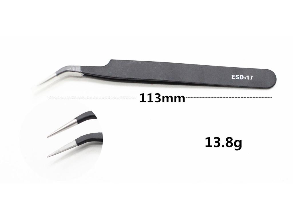 Canvas Bag, Stainless Steel Tweezers, ESD Anti-Static Curler & Telecom Repair Kit