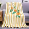Orange Citrus Ultra Soft Sherpa Fleece Blanket Fluffy Warm Halloween Cozy Throw for Sofa Couch Bedroom Gift All Season