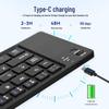 Dual-Fold Wireless Bluetooth Keyboard for Phones, Tablets, Laptops - Premium Business Portable Keyboard