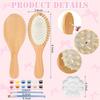 6PCS DIY Wooden Hairbrush Painting Kit Multicolor Pens Make Your Own Brush Travel Portable Creative Handmade Personalized Gift