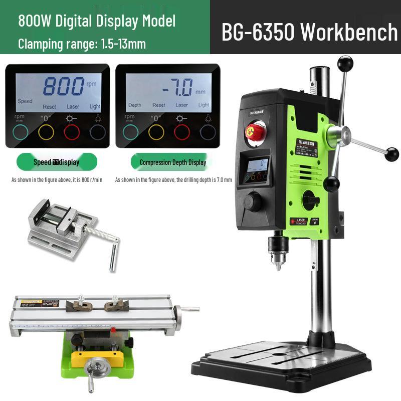 Compact High-Power Precision Variable Speed 220V Bench Drill Mill for DIY Projects