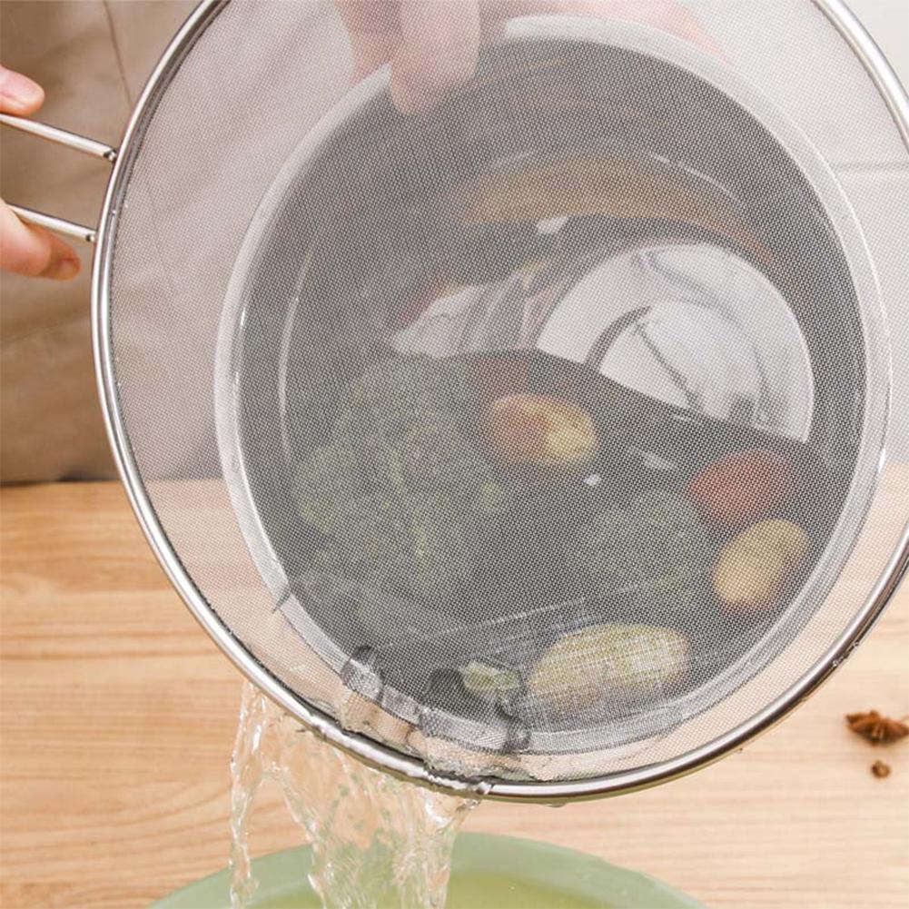 Stainless Steel Net Cover Oil Splash Screen Circular Oil Shield Hollow Handle Anti Scald Used For Deep Frying And Cooking