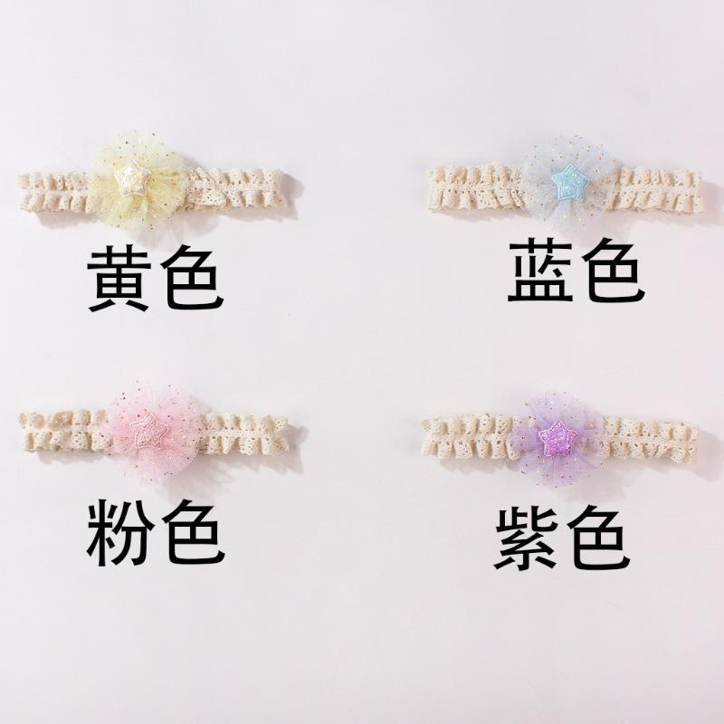 New Baby Headband, Cute Five-pointed Star Flower Children's Headscarf, Thin Baby Hair Accessories In Summer