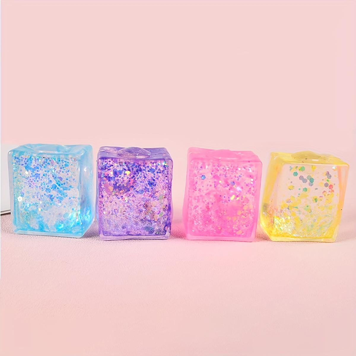 

4 шт. кубиков льда Aurora Malt Gum - мягкие расслабляющие игрушки с тофу для детей и взрослых, медленно восстанавливаются, разные цвета 4pcs