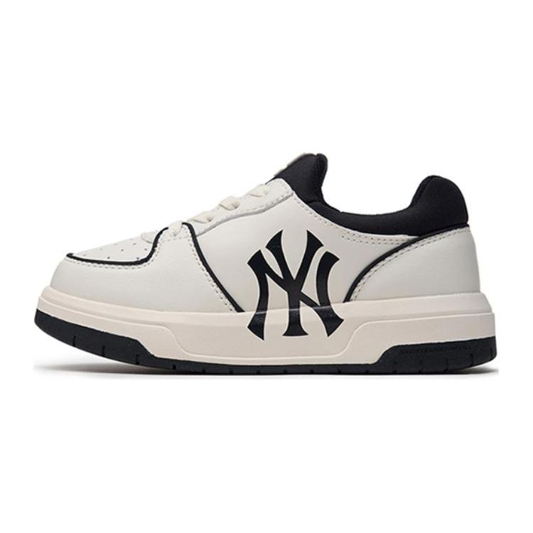 New MLB Chunky Liner Abrasion Resistant Low top Skateboard Shoes Ecru Kids' 7ASXLB24N-50WHS