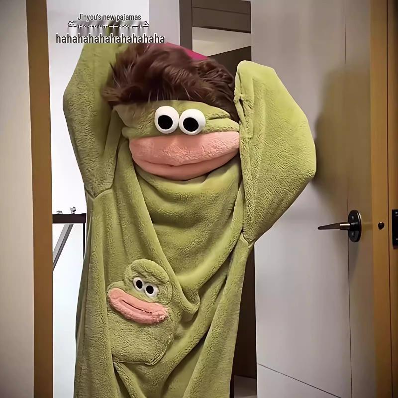 Couple's Big Mouth Monster Pajamas - Warm, Cute & Cozy Jumpsuit for Autumn/Winter
