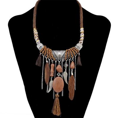 Etnické Vintage Boho náhrdelníky se střapcem pro ženy Náhrdelník z perliček Bohemian Party Šperky dárek