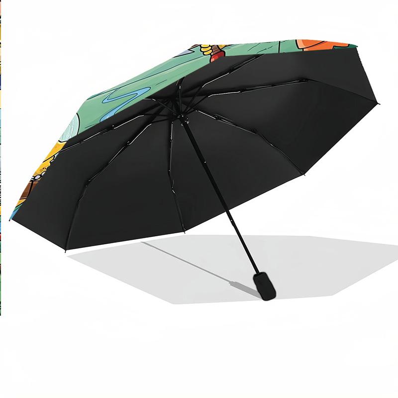 The Simpsons Windproof Auto 8 Rib Folding Umbrella Portable Outdoor Parasol