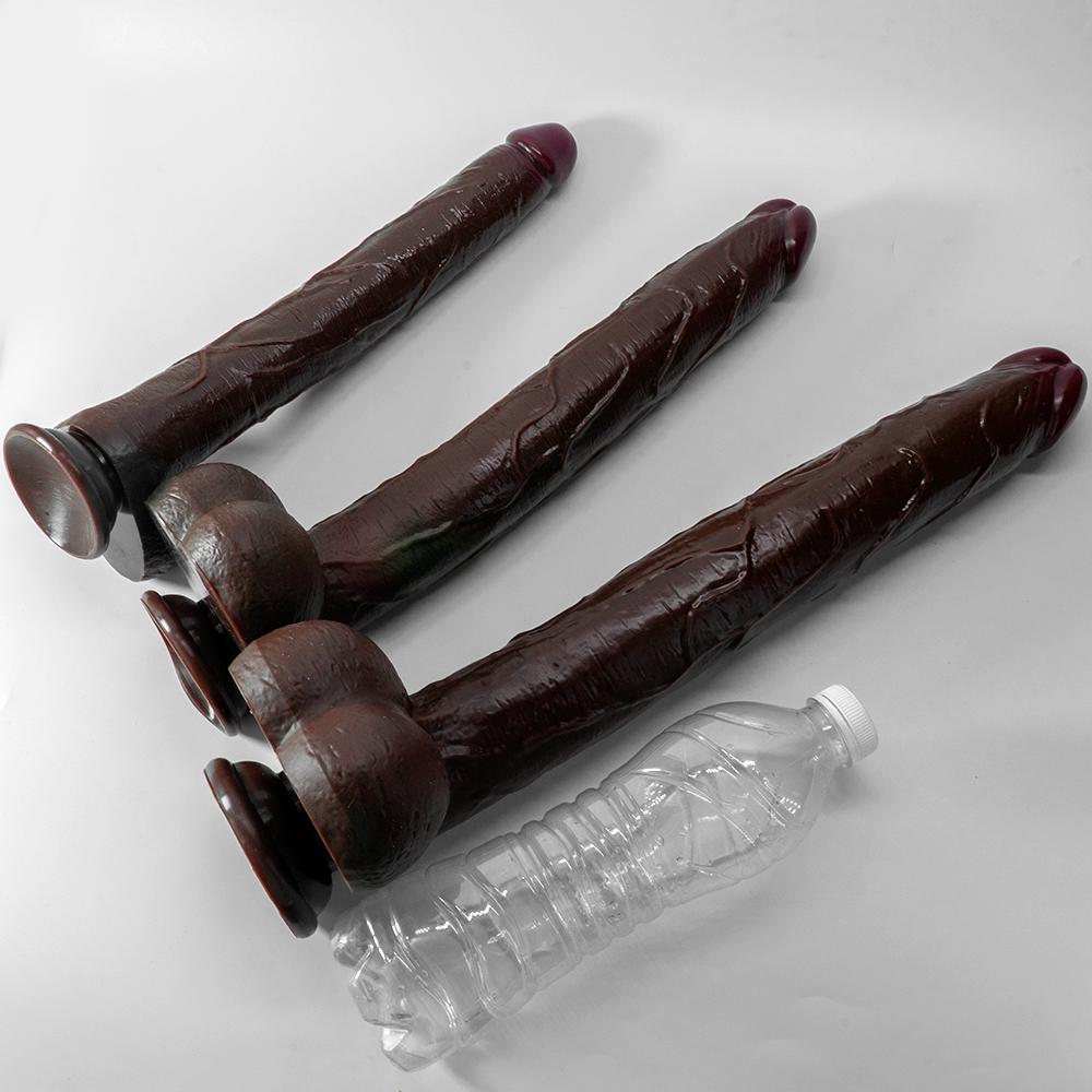 Black Giant Super Soft Super Long Dildo Anal Plug Female Dildo Female Manual Masturbator Adult Sex Toys