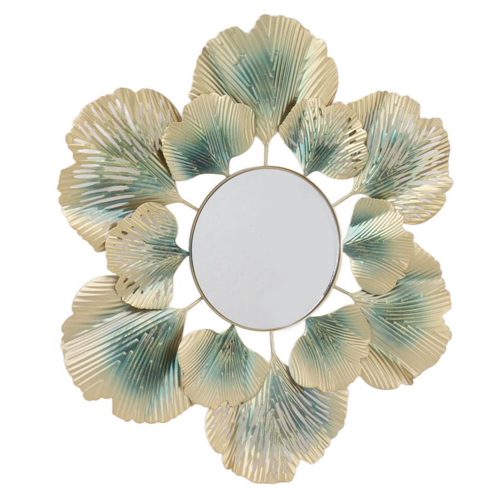 Wall Mirrors Modern Simple Decorative Wear Resistant Colorfast Ginkgo Leaf Wall Mounted Mirrors for Bedroom Living Room