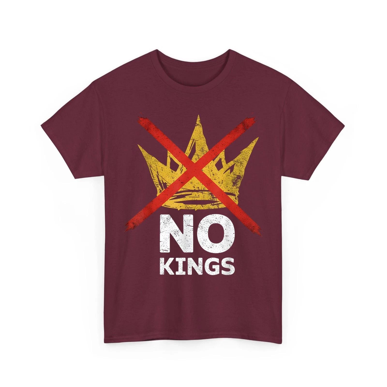 

No Kings Day 2026 Vintage Patriotic No Kings Unisex 100% Cotton T-shirt Mens Tees Top M