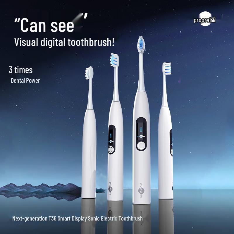 BoHao T36 Smart Sonic Electric Toothbrush with Screen CN Plug (adapter Included)