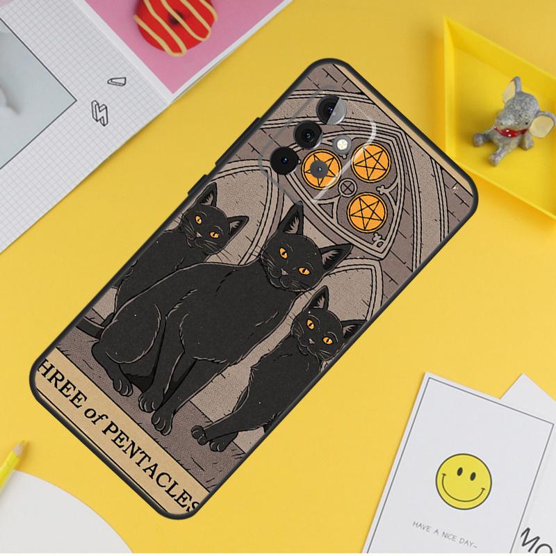 Cats Tarot Witchcraft Case For Samsung Galaxy A16 A26 A36 A56 A06 A55 A35 A15 A53 A32 A52 A33 A13 A14 A34 A54 A17