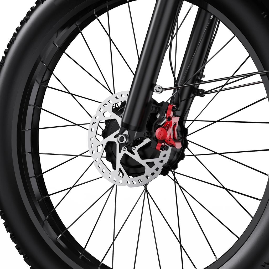 DUOTTS Elektrické kolo F26: Motor 750 W, dojezd 120 km, 26" tlusté pneumatiky, vodotěsnost IPX5, stoupavost 55° (Shimano 7-Speed)