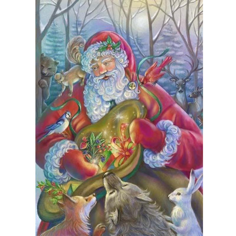 DIY 5D Diamond Painting Santa Claus Cartoon Full Round Drill Diamond Embroidery Christmas Winter Snow Cross Stitch Home Decor