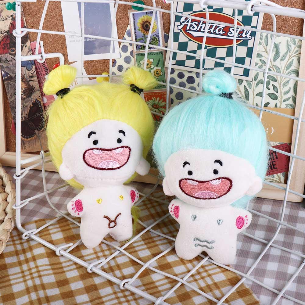 Funny Diy Hairstyle Baby Toothless Cotton Plush Doll Toothless Dolls Keyring 12 Constellations