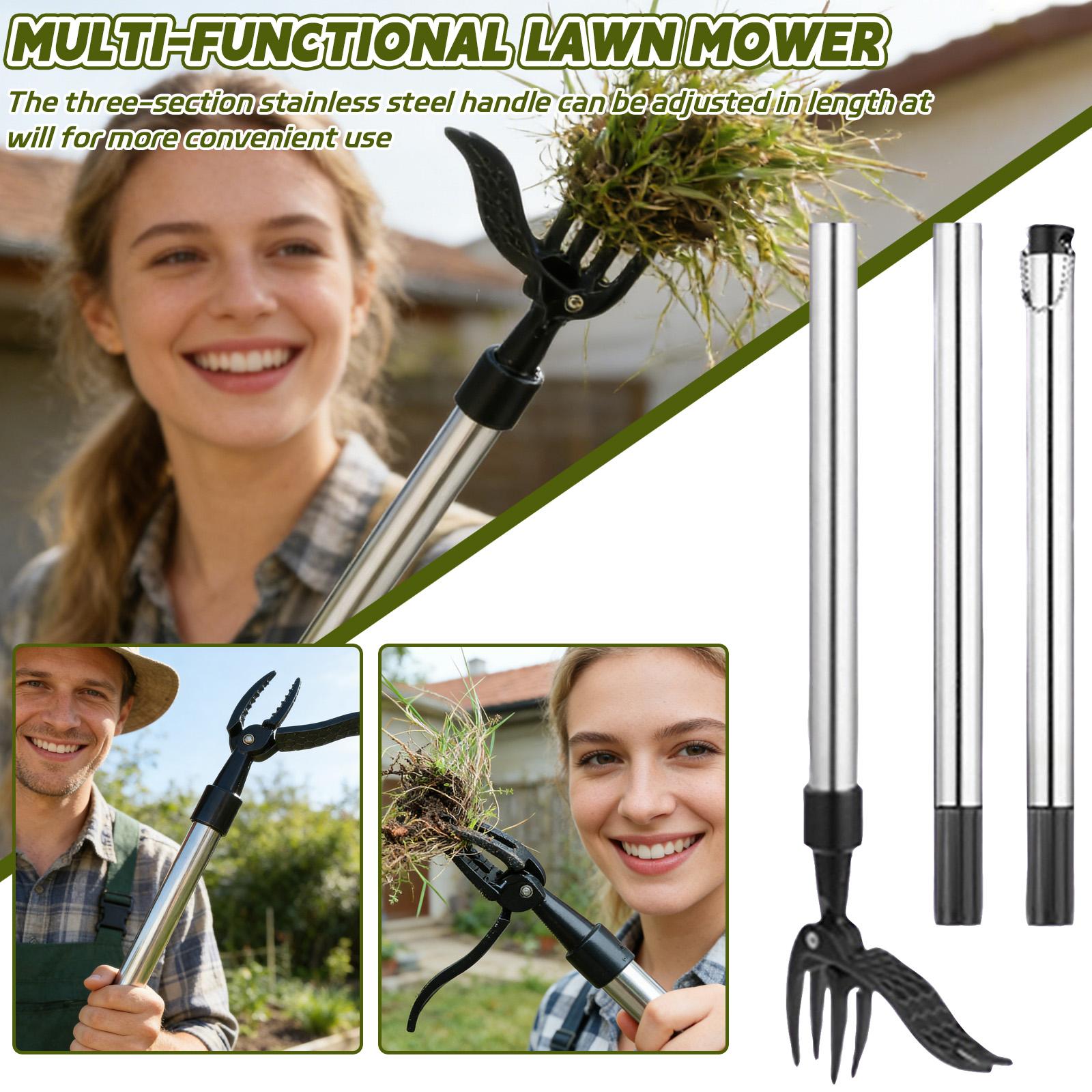 Grass Puller Tool, Manual Grass  Remover, Grass Puller,  Stand Up Grass Puller Tool Aluminum Manual Grass Remover Tool One Size