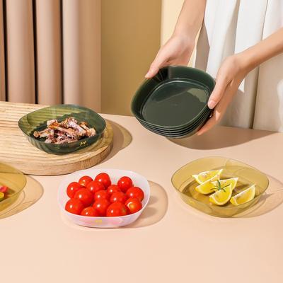 Spit Bone Plate Spit Bone Plate Chinese Snack Small Plate Pickle Plate Plastic Snack Cake Plate Dining Table Garbage Plate