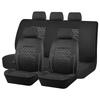 Full Set Car Seat Covers Tire Texture Press Breathable Fabric Seat Covers for Car 3 Zipper for Rear Seat Backrest