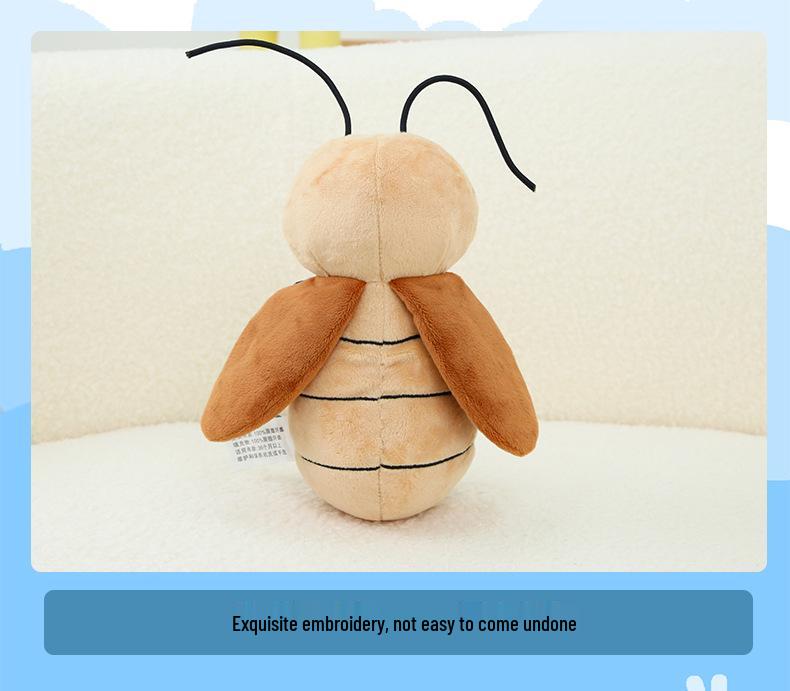 Adorable Cockroach Plush Toy - Cute Dorky Bread Design, Perfect Birthday Gift