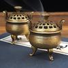 Wierookbranderhouder Wierookspiraalhouder Brander Met Deksel Metaal Antiek Bureauornament Voor Meditatie Yoga Spa Slaapkamer Thee