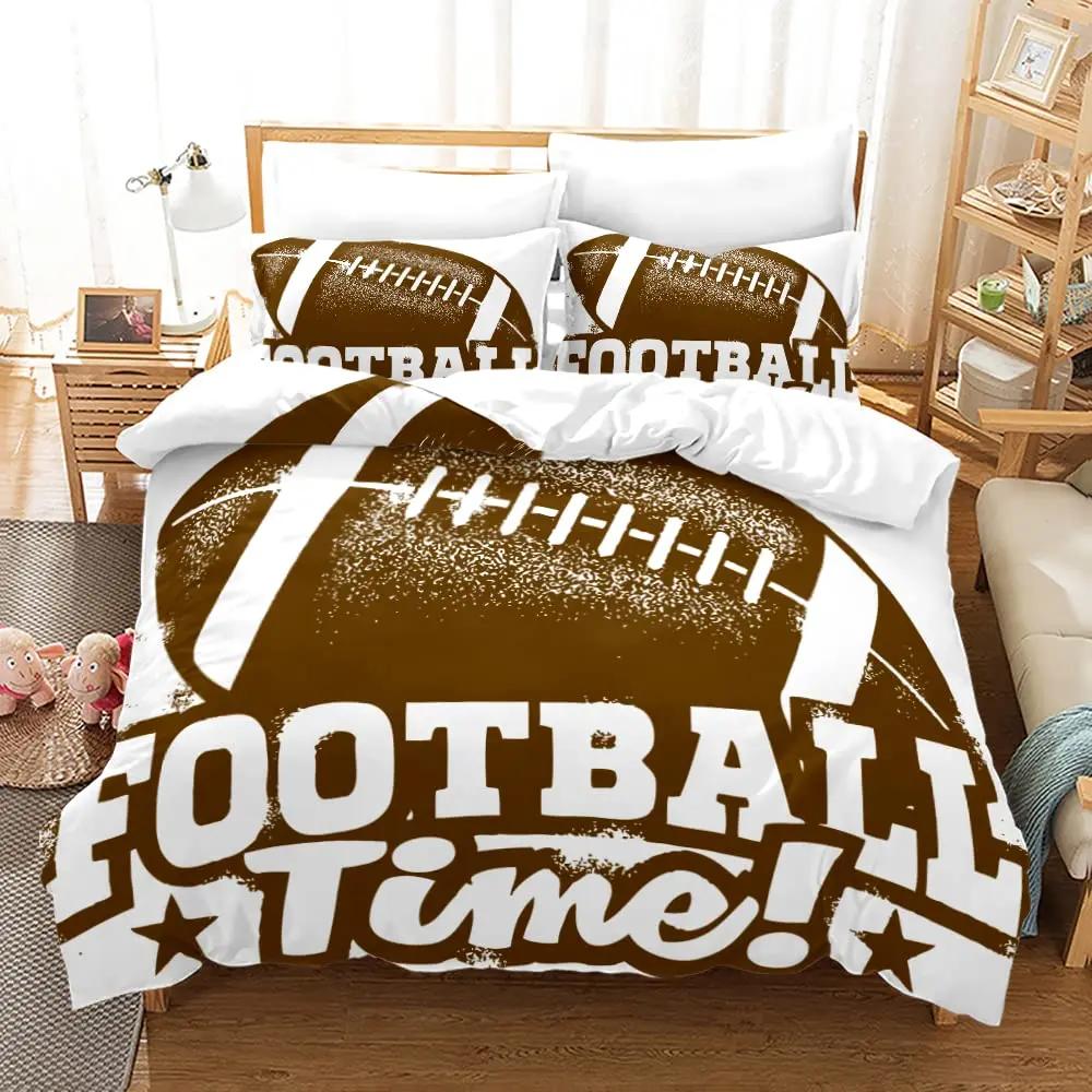American Football Rugby Bedding For Boys Girls Kids Teens Ball Sports Game Duvet Cover Room Decoration Tie Dye Geometric Hexagon
