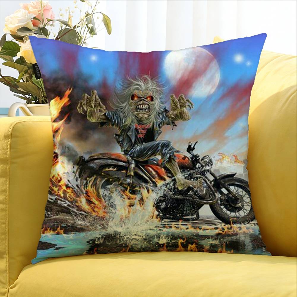 I-Iron Run For Your M-Maiden   Various Sizes Square Pillow Case For Car Home Bedchamber Decor