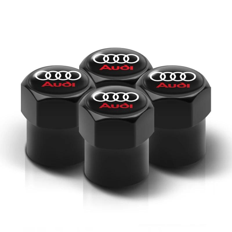 4PCS Tire Valve Stem Caps for 4HGIEW A3 A4 A5 A6 A7 A8 Q3 Q5 Q7 TT Sline S3 RS Quattro Wheel Air Valve Covers etc