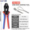 Eight-character Aluminum Buckle Crimpers for Single-strand Steel Wire Ropes (0.0039" - 0.0866"); Fishing Tackle Aluminum Sleeve Crimpers; YEJ Series