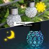 Solar LED Hanging Light Lantern Waterproof Hollow Out Ball Lamp for Outdoor Garden Yard Patio Decoration Holiday Lig Solar Light