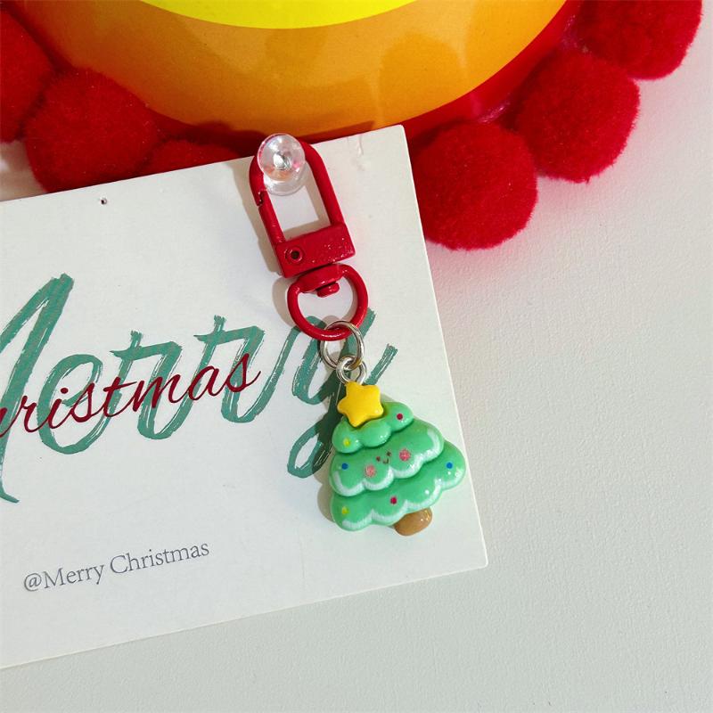 Милый рождественский брелок Мультяшный Санта-Клаус Пряничный человечек Снеговик Лось Брелок Изысканное украшение-подвеска для рюкзака Подарки