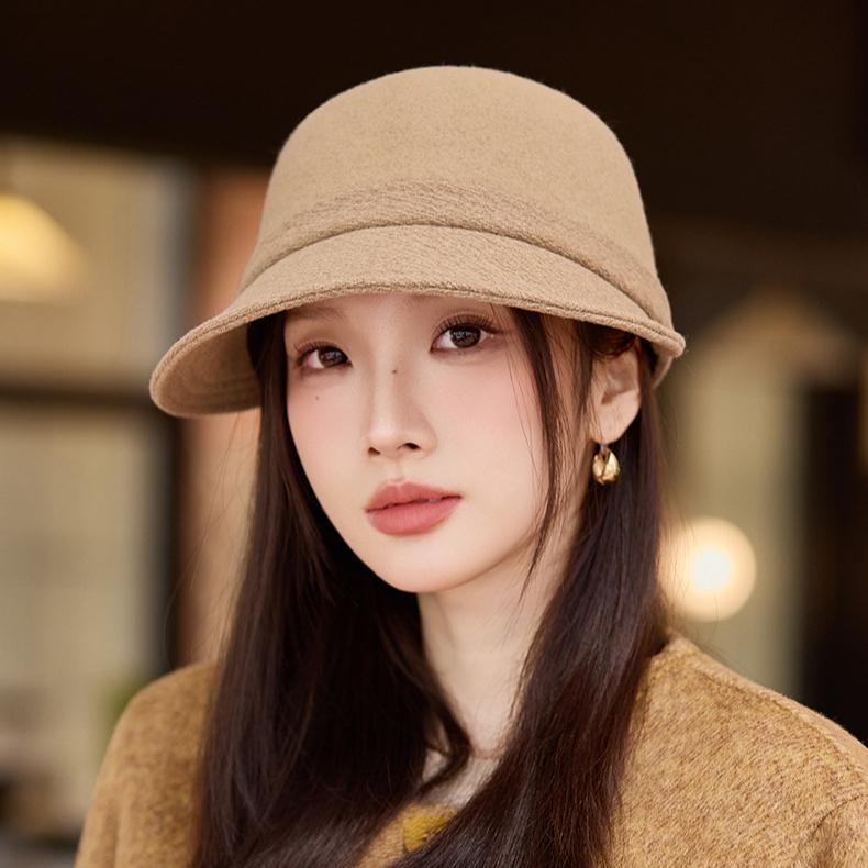 Autumn and Winter New Hat Women's Wool Thickened Warm Duck Tongue Equestrian Hat Retro Newsboy Hat