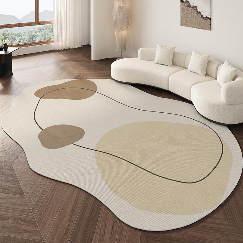 Wabi-sabi Style Living Room Decoration Carpet Home Washable Plush Shaped Rug Minimalist Rugs for Bedroom Fluffy Soft Bedside Mat