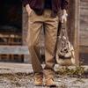 Men's American Retro Loose Straight Work Pants