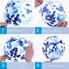 Partyda Blue Confetti Balloons 70 Eco-friendly Natural Rubber Party Decorations Birthdays Celebrations Festivals Events Graduation Grand Opening