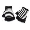 Striped Stripey Unisex One Size Fingerless Gloves Gothic Knitting Fingerless Gloves Winter Warm Elastic Comfortable Gloves