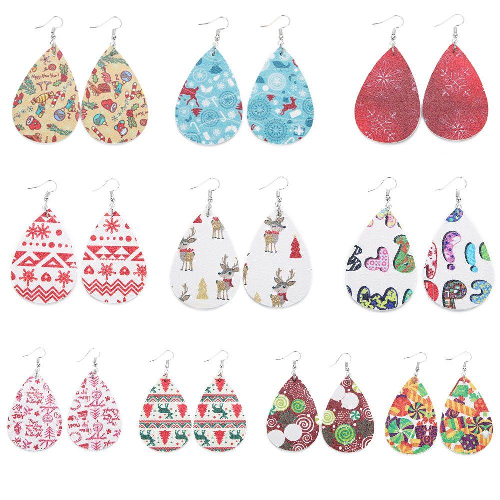 

1 пара, рождественские серьги-капли в стиле бохо, висячие серьги в богемном стиле с рождественскими каплями и каплями воды