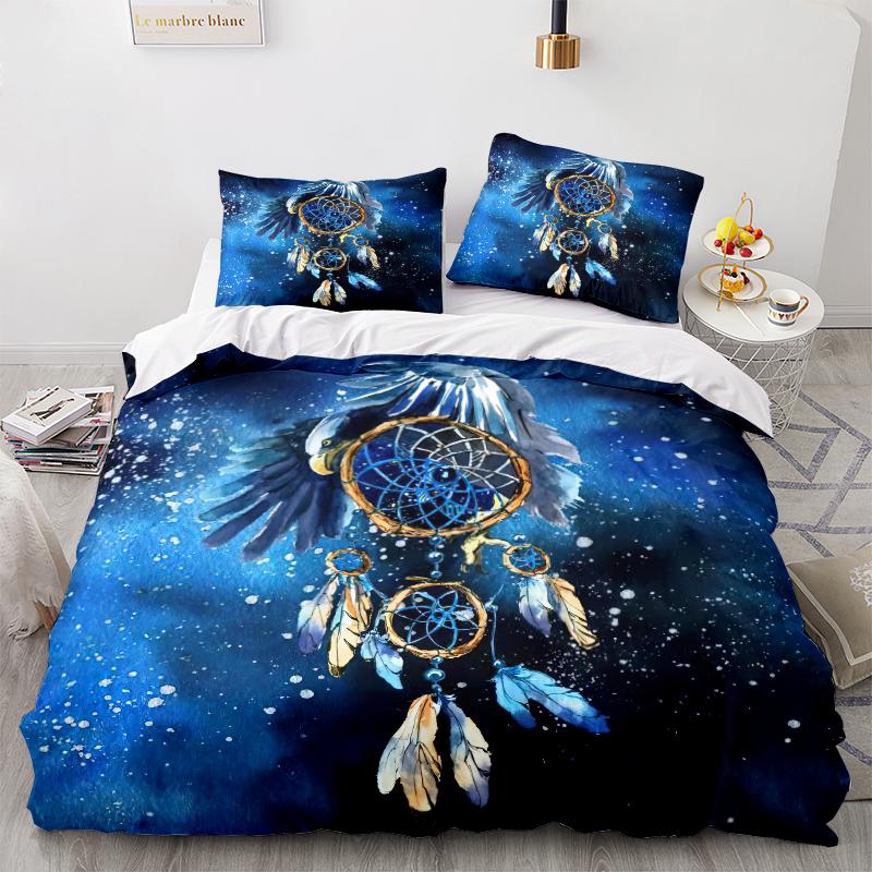 3D Color Dreamcatcher Bedding Set Indian Duvet Cover 2/3 Girls' Room AU180 * 210 Home Soft and Easy To Clean Zippered Home Suit