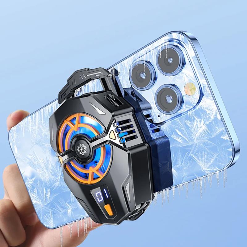 

Универсальный охладитель для телефона с цифровым дисплеем, охлаждающий вентилятор для сотового телефона с функцией потоковой передачи данных, портативный