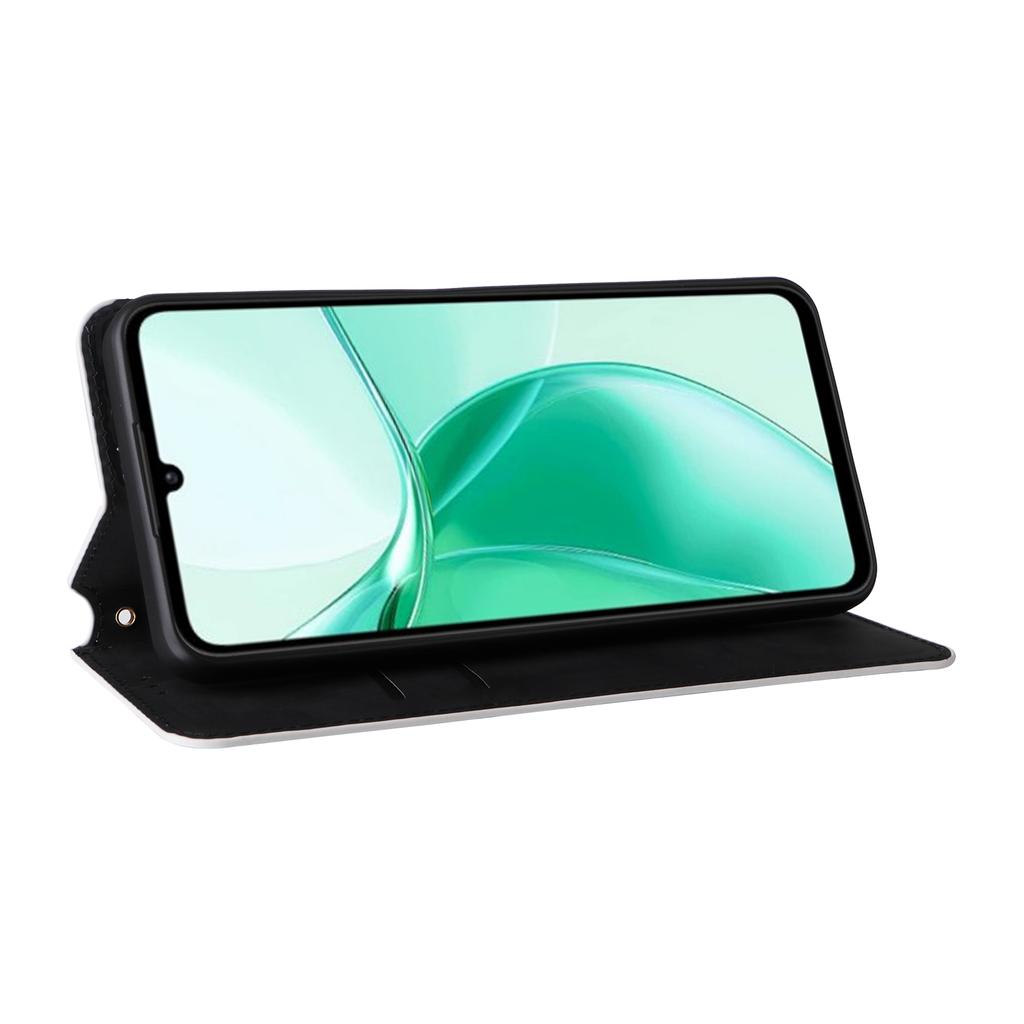 For ZTE Blade A35/Blade A55 Wallet Case Rhombus Imprinted Leather Phone Cover